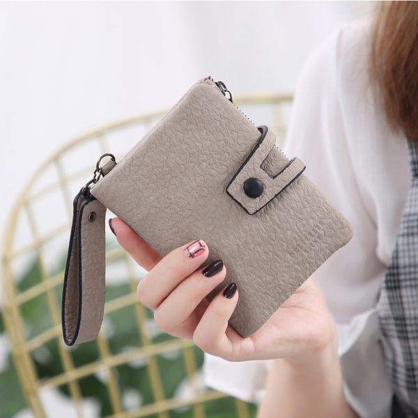 

ins wallet short wallet pu leather vintage women's purse zipper&hasp purse small wallets coin pocket cartera, Red;black
