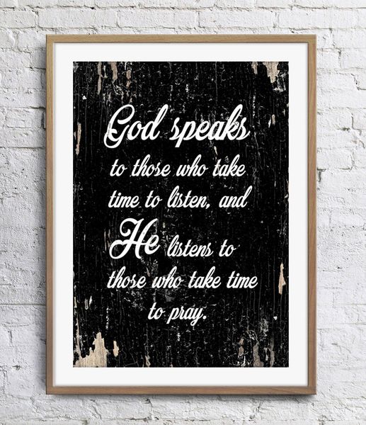 

motivational inspirational quotes god speaks art poster wall decor pictures art print poster unframe 16 24 36 47 inches