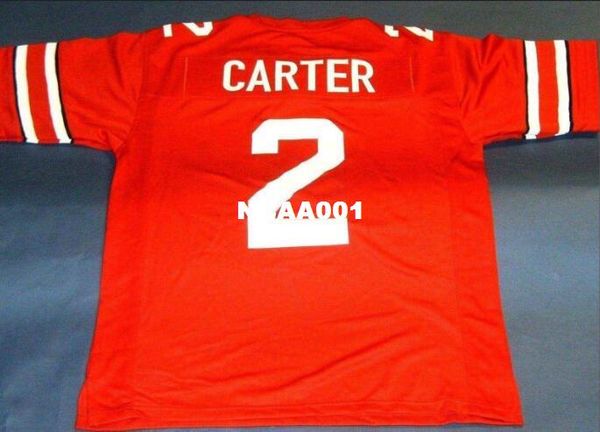 

custom men cris carter #2 ohio state university buckeyes osu jersey college jersey size s-4xl or custom any name or number jersey, Black;red