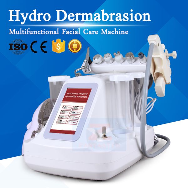 

Strong uction 8 in 1 hydro facial machine hydra dermabra ion face care cleaning kin rejuvenation water peeling ultra onic kin machine, Black;white