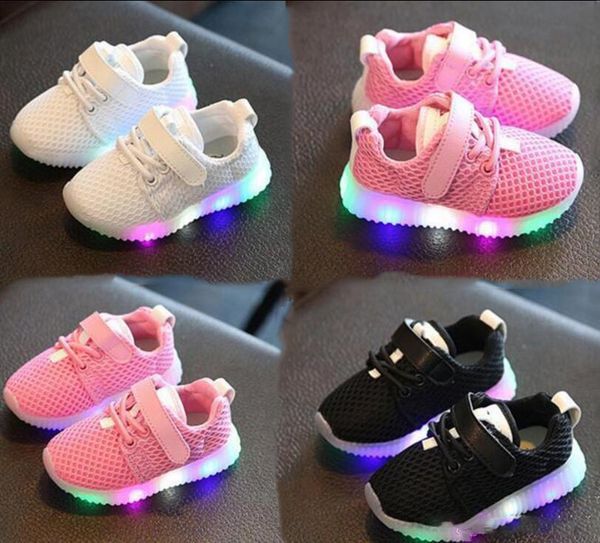 

fashion led light children sneakers chaussures pour enfants kids shoes luminous glowing sneakers baby toddler boys girls shoes led eu 21-25, Black