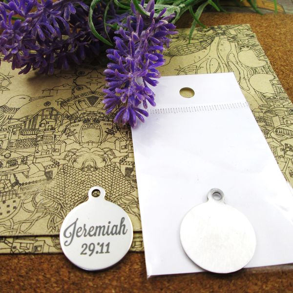 

40pcs--"feremiah 29 11"stainless steel charms more style for choosing diy charms pendants for necklace, Bronze;silver