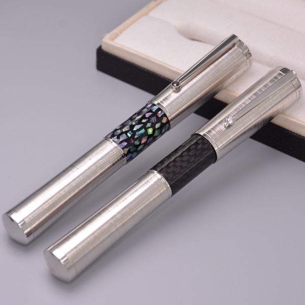 

Luxury Copernicus Shell Silver High Quality Office School Stationary MAHATMA GANDHI Limited Edition Roller Ball Pen Brand Writing Pen