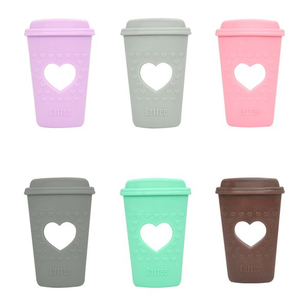 

coffee cup teether silicone teething toy with heart for boys and girls chewelry tea cup teethers bpa safe silicone infant sensory