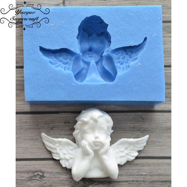 

yueyue sugarcraft angel frame silicone mold fondant mold cake decorating tools chocolate gumpaste