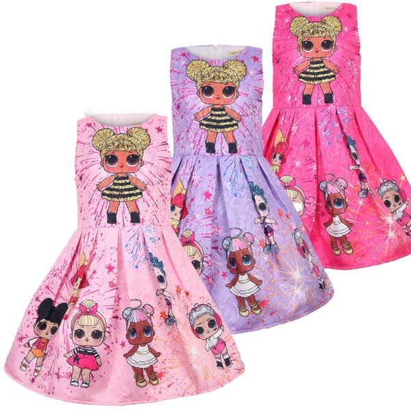 

3 color baby girl dre e leevele fa hion girl cartoon prince doll printed dre e cotton in dre e kid baby clothing b11