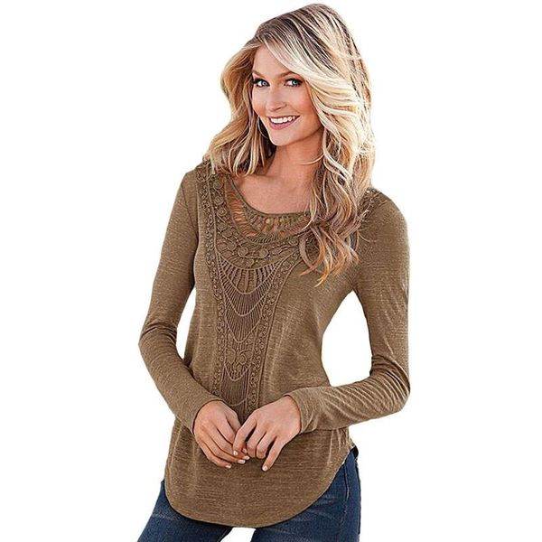 

autumn women t shirt 2018 new fashion long sleeve solid womens hollow out black green khaki shirts party, White