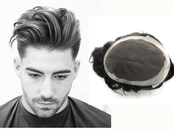 

Швейцарские кружева мужчины парик швейцарский шнурок с ПУ вокруг парик для мужчи