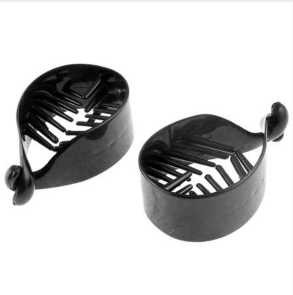 

plastic hair clip lady diy craft hair banana clip clamp claw grip 2pcs, Black;brown
