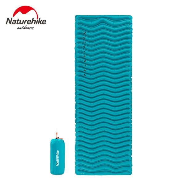

naturehike outdoor ultralight wave shape inflatable camping mat moistureproof sleeping pad picnic folding mattress nh18c009-d