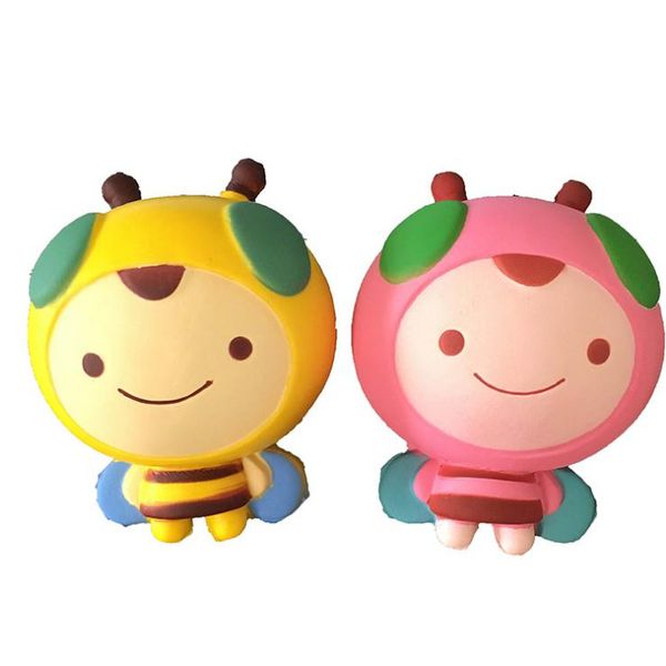 Squishy Lovely bee 11.5cm squishies Медленно растущая мягкая выжимка Симпатичный ремешок для сотового телефона Стресс детские игрушки Декомпрессионная игрушка