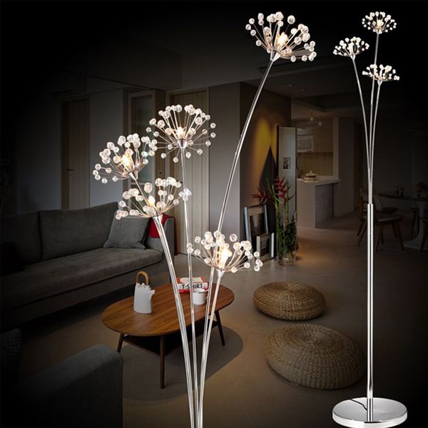 

clear crystal floor lamp g4 led dandelion floor light for bedroom living room