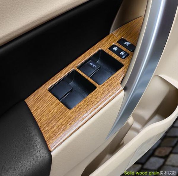 Высокое качество 4шт двери автомобиля внутренний стеклоподъемника выключатель Кнопка защитная панель потертости, декоративная крышка для Toyota Corolla 2014-2017