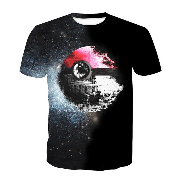 

men/womens funny cartoon monster 3d print latest harajuku style t shirt plus size style outfit funny 3d t shirt tees u1152, White;black