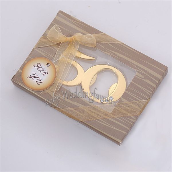 Number 50th Bottle Opener Anniversary Shower Favors 50th Wedding