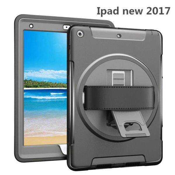 

For 2017 new ipad pro 10 5 9 7 ipad air 2 mini 4 kick tand 360 degree rotable tote hand trap hockproof ca e
