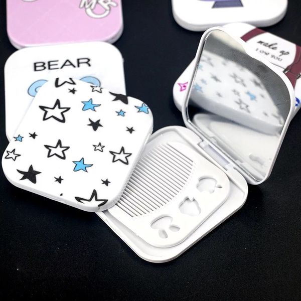 

mini pocket kitten compact mirror with comb ~cute