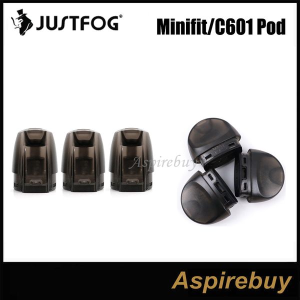 

100% оригинал JUSTFOG MINIFIT Pod C601 Pod 1.5 мл с 1.6 ом японский органический хлопок катушки нижний поток воздуха 1.7 мл 1.6 ом многоразового Pod