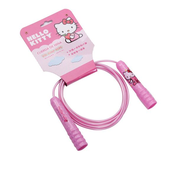 

hello kitty girls kids jump rope 8 feet adjustable exercise fitness skipping jumping rope pink