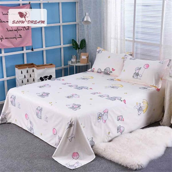 

slowdream flat sheet nordic bed flowers white comforter bedspread twin queen king single double bed flat sheet linen