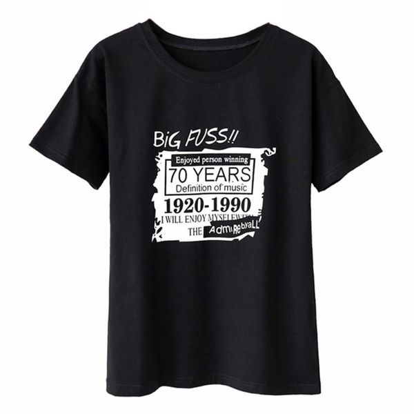 

casual fashion cartoon print student summer baggy short sleeved t-shirt, White