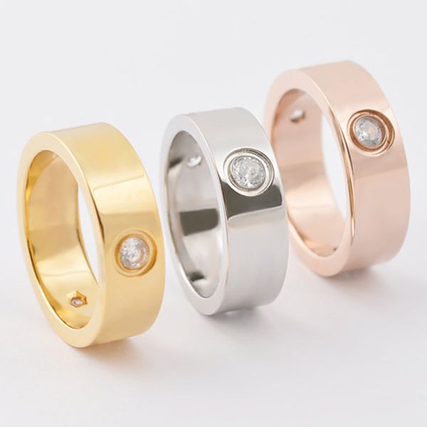 

Титан Сталь Позолоченные Кольца Любви для Женщин Мужчины ювелирные изделия Пары