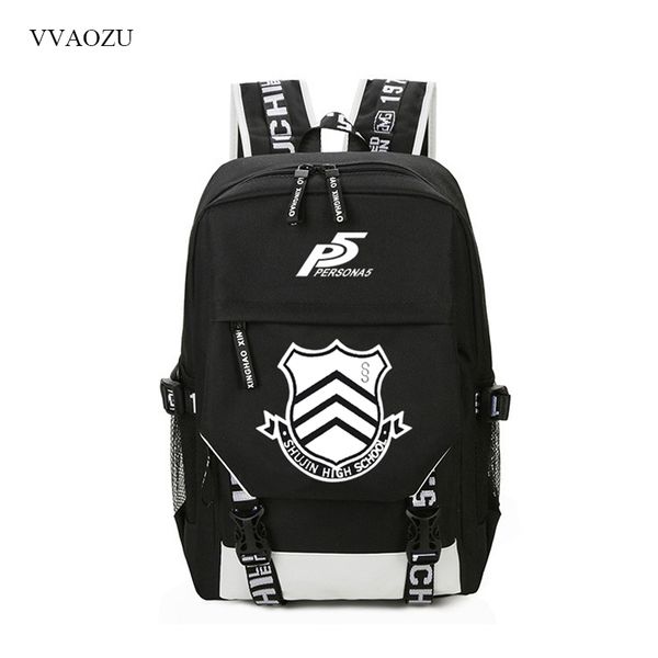 

persona 5 usb charging backpack computer lapschool bag back pack students college travel backpacrucksack daypack