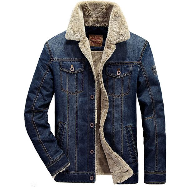 Haines Jeans Jacken Männer Winter Warme Bomber Jacke Männer Mode Winddichte Cowboy Windjacke Denim Jacken Jaqueta Masculina