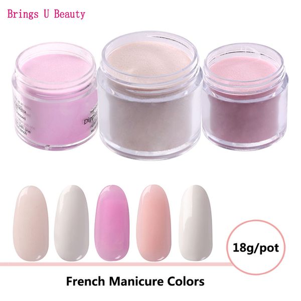 

18g/bottle clear natural french white colors manicure dipping powder no lamp cure nails dip powder gel color natural dry, Silver;gold