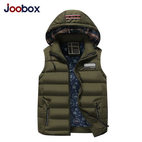 

men's winter vest fashion slim coat casual cotton zipper waistcoat warm thick hooded sleeveless jacket men plus size xxxl, Black;white