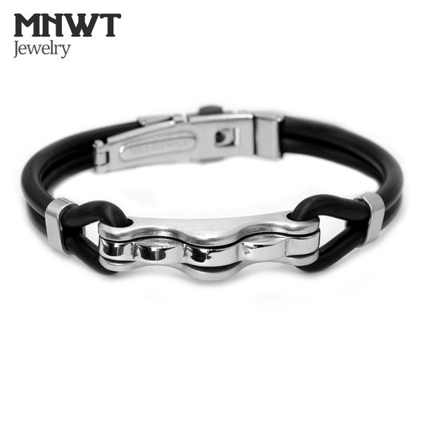 

mnwt fashion stainless steel round wristband bracelet man casual sporty silicone racelet christmas jewelry gift, Golden;silver