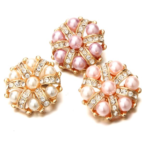 

noosa chunks snaps jewelry imitation pearl snap buttons for 18mm snap button necklace bracelet jewelry accessories