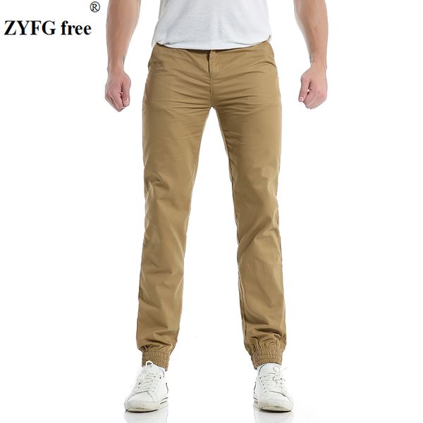 

new style 2017 men's fashion leisure long pants men personality solid popular casual cotton cross-pants full length 5 color, Black