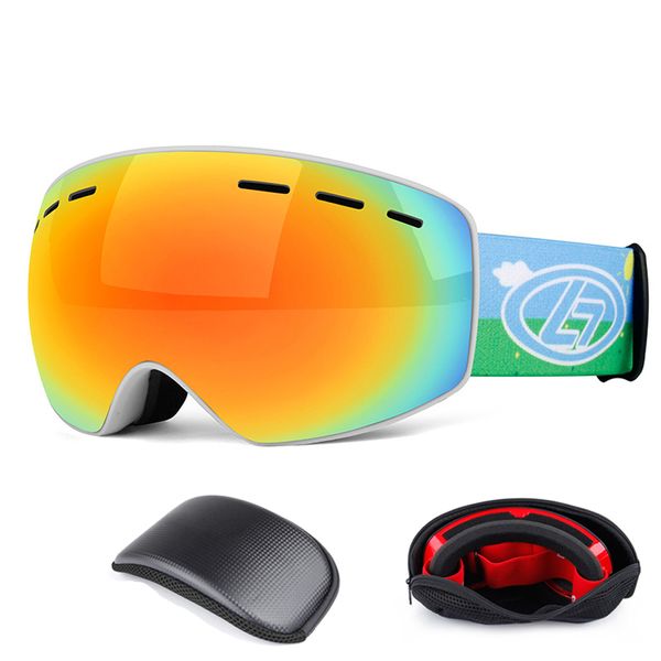 

kids ski goggles double uv400 small anti-fog mask eyewear spherical mirror glasses skiing girls boys snowboard goggles for child
