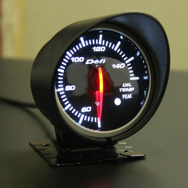 

60mm 2 5 inch defi bf style racing gauge car oil temp gauge with red & white light oil temperature sensor1614