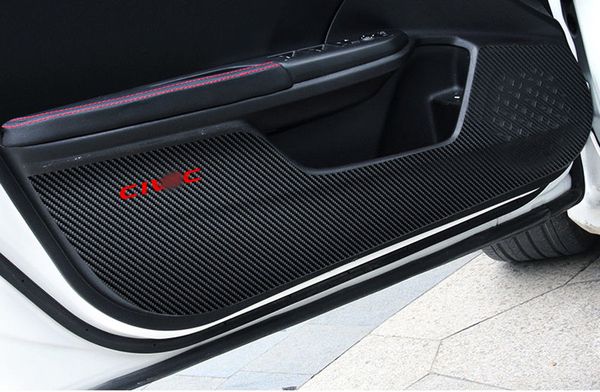 

4pcs car doors to prevent kick board sticker trim for honda civic 10th 2016 2017