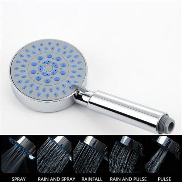 

banheiro douche chuveiro do banheiro 5 modes handheld water saving abs shower head chrome-plated rain shower nozzle