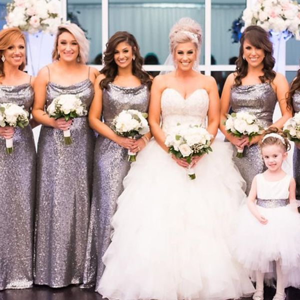 

sequin charming long bridesmaid dresses spaghetti straps zipper backless column cocktail dress sparkly wedding party dresses, White;pink