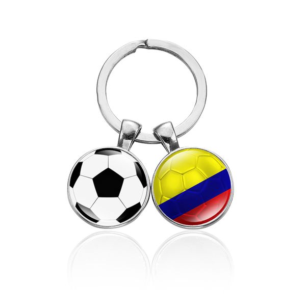 2019 New 2018 World Cup Football Keychain Denmark Germany France Colombia Russia Costa Rica Korea Croatia Flag Soccer Keyring Souvenir Wholesale From