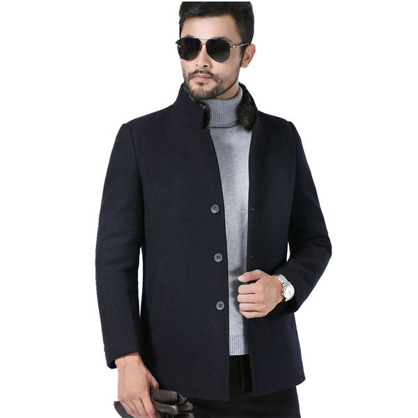 

2018 men's spring autumn trench coat men social jacket wool coats masculine jackets casual spring jacket men coat high quality, Tan;black