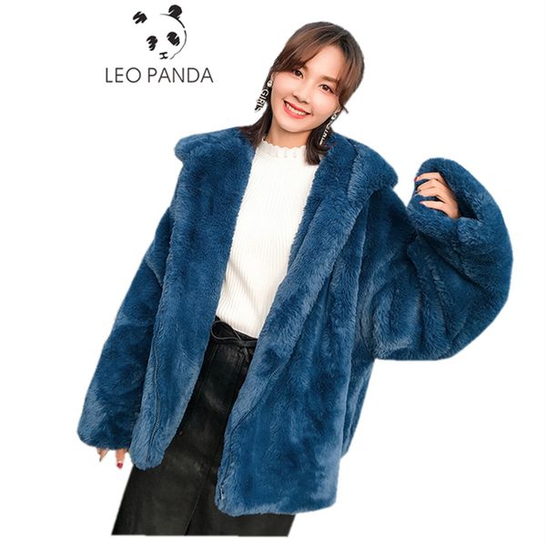 

new korean version hooded loose-knit women's jacket 2018 winter wear is extra thick plush plush loungewear, Black