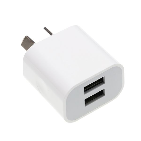 

5v 2usb 2 usb power supply adapter phone charger adapter plug power adapter cases au plug 2a charger 50pcs/lot