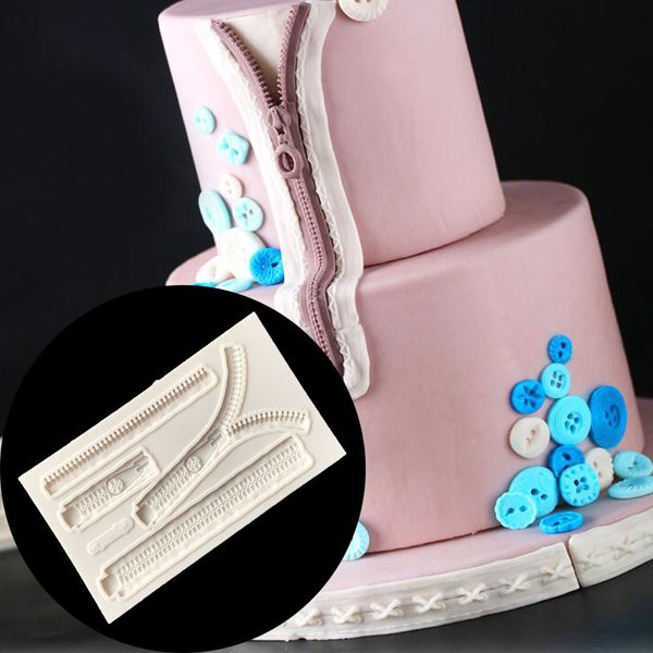 

sugarcraft zipper shape silicone mold fondant mold cake decorating tools chocolate gumpaste m193