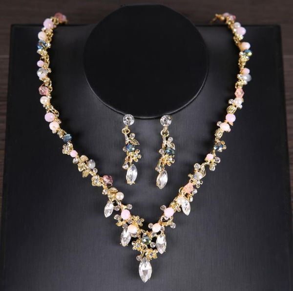 

necklace earrings set, diamond jewelry set, bridal necklace set, bride's handmade suit, Silver