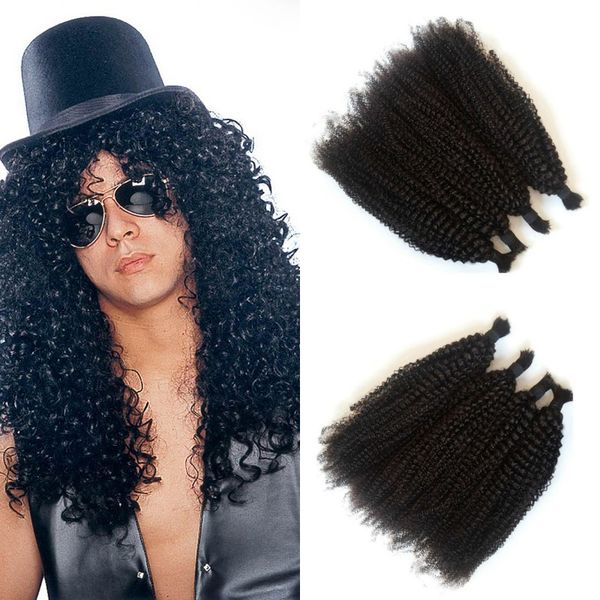 4a 4b Afro Kinky Curly Natural Human Hair 4 Bundles Peruvian Bulk