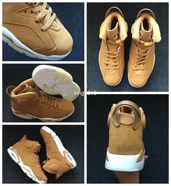 

2018 new 6 vi golden harvest wheat basketball shoes for men women,6s sports mens basket ball sneakers trainers shoe size 36-47