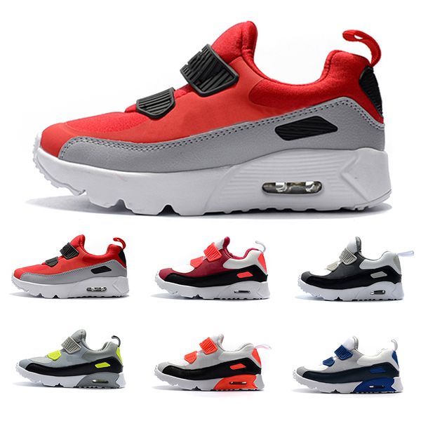 

Nike Air Max 90 Детские кроссовки Presto 90 II обувь Детская спортивная ортопедическая молодежь дети тренеры новорожденных девочек мальчиков кроссовки 9 цветов размер 26-35