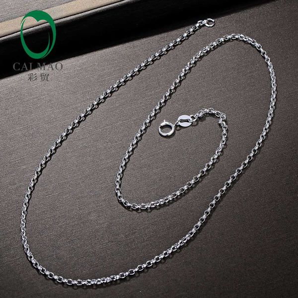 

caimao ladies 18kt white gold chain 18" about 45cm necklace love gift for women, Silver
