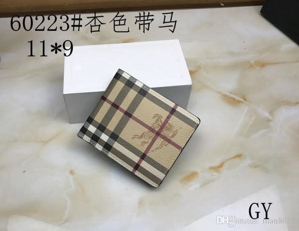 

2018 New Male luxury wallet Casual Short designer Card holder pocket Fashion Purse wallets for men wallets purse with tags free shipping 119