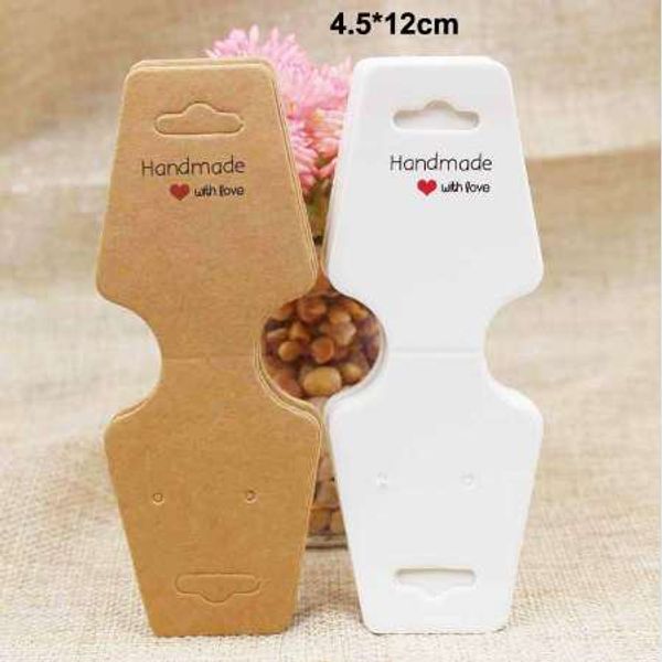 

200pcs self adhesive jewelry necklace display card hair band accessoreis /bracelet packing tag card 4.5*12cm